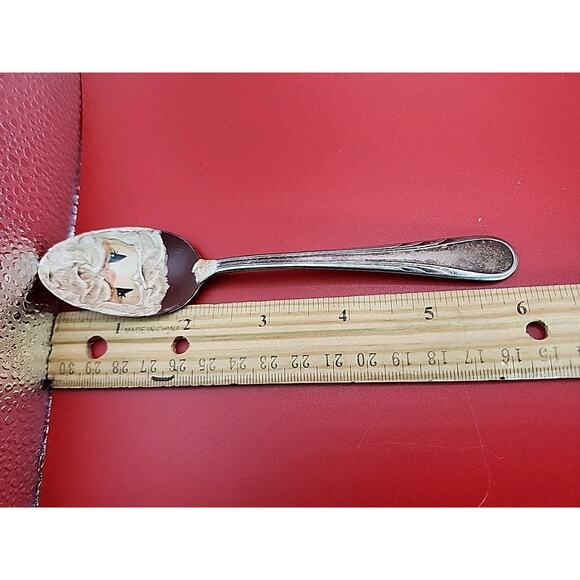 Vtg 1938 R.C.Co Argyle Silverplate Tablespoon 6" HANDPAINTED Santa Clause - Picture 2 of 7